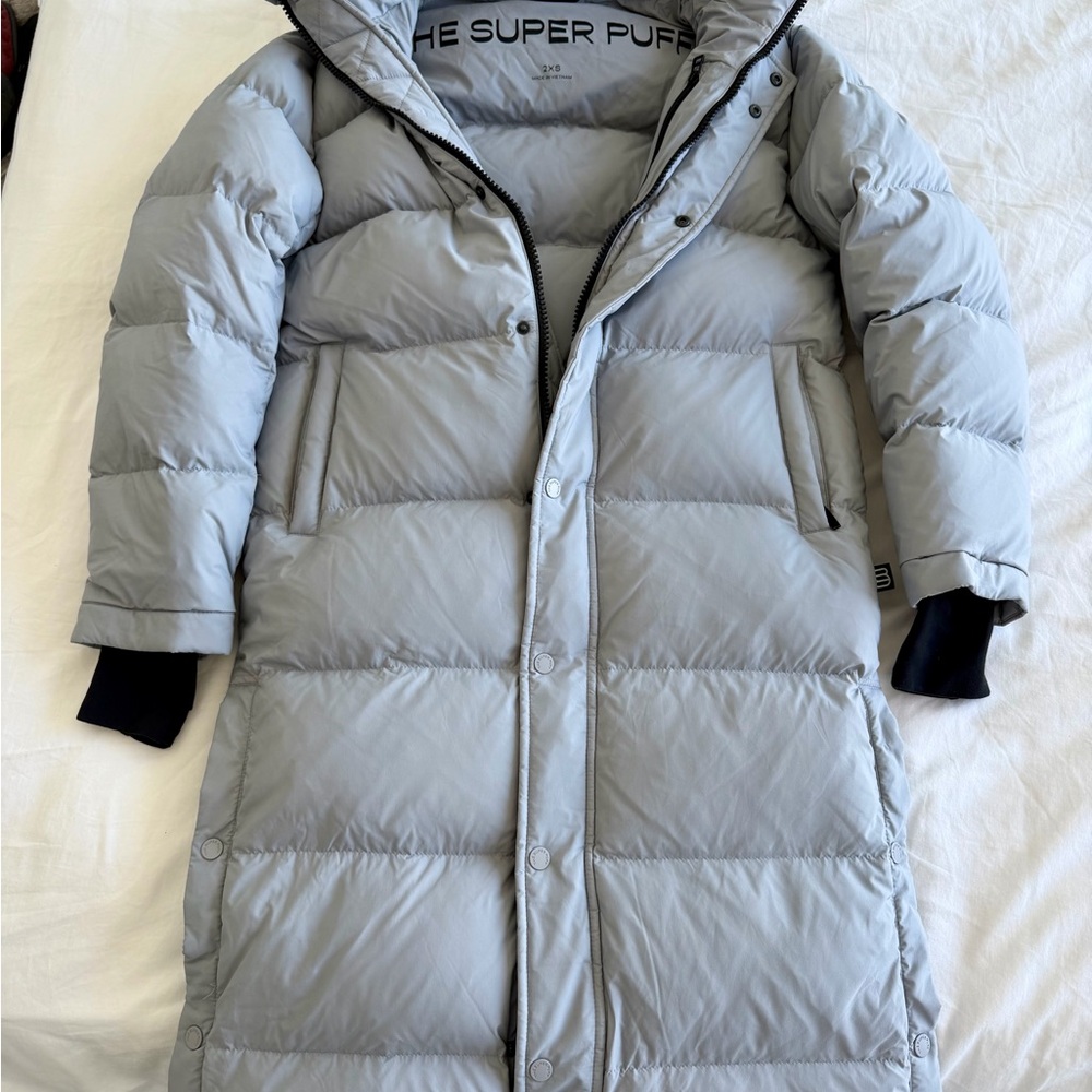 Aritzia TNA The Super Puff Long - cliMATTE Grey - Size 2XS - 700+ Down